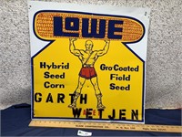 Lowe Seed Corn a single side sign