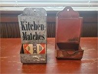 Vintage matchbox holders (2)