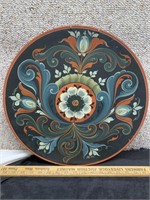 Rosemaling decorated plate art