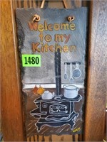 Welcome to My Kitchen slate sign