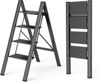 $78  4 Step Ladder  Anti Slip  Alum  Black  300lbs