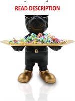$29  Bulldog Tray Statue  Key Holder  Black