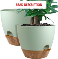$38  2Pack Large Self Watering Planters  12inch