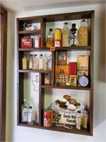 Wall curio, contents included