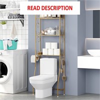 $56  HOME BI 3-Tier Toilet Storage Shelf  Gold