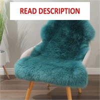 $49  LLB Sheepskin Rug (Peacock Blue  2x3 ft)
