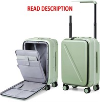 $140  20-Inch Hard Shell Suitcase  Bamboo Green