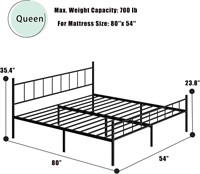 $79 - DIIYIV 14 Inch Queen Size Bed Frame,Metal