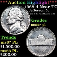 ***Auction Highlight*** 1968-d Jefferson Nickel Ne