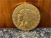1914 Gold 5 US Dollar Coin, Indian Head