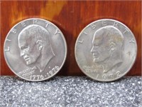 1776-1976-D & 1972-D Eisenhower Dollars