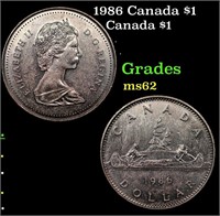 1986 Canada $1 Canada Dollar 1 Grades Select Unc
