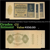 3x Consecutive 1922 Germany 10,000 Marks "Vampire"