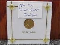 1911 2.50 Gold Indian Coin