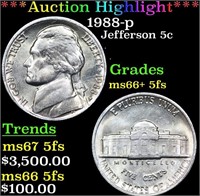 ***Auction Highlight*** 1988-p Jefferson Nickel 5c