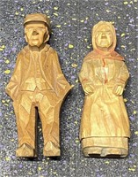 Cute Hand-carved Wood Couple