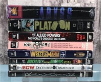Wrestling DVDs & sealed VHS