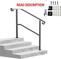 $60  Outdoor Stair Railing  4 Steps  Iron Handrail