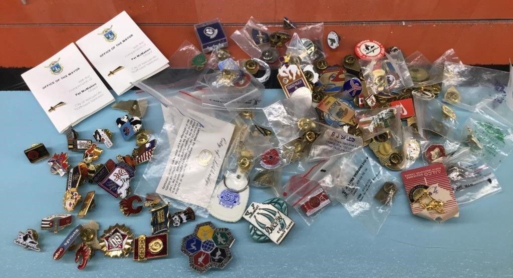Collection of lapel pins