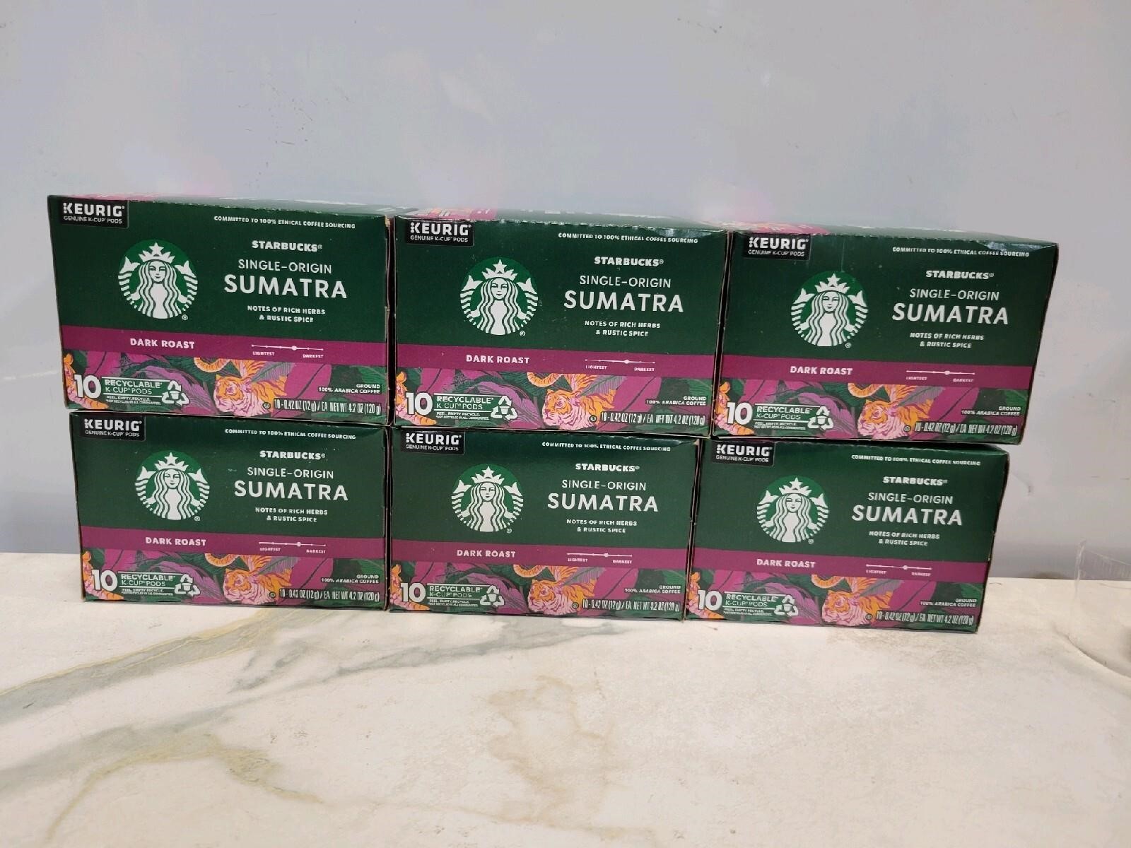 Lot Of 6Box Starbucks Dark Roast K-Cup Coffee Pods