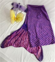 Mermaiden Mermaid Tail, Size 10 & Butterfly Decor