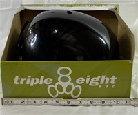 Triple Eight Old School Audio Helmet, Black, XL