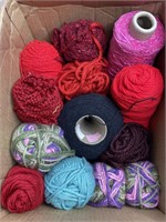 Box Of Various Yarns, Reds Included