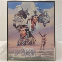16" x 20" Framed Native American Print, No