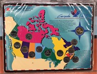 Canada 125 Confederation coin display