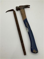 Irwin Framing Hammer & Large Rat Tailed File