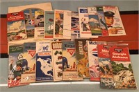 Collection of vtg. road maps