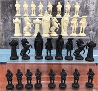 Vtg. chess pieces (plastic)