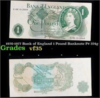 1970-1977 Bank of England 1 Pound Banknote P# 374g