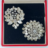 Vintage Weiss and Coro Rhinestone Brooches