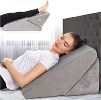 $50  7 in 1 Bed Wedge Pillow  Memory Foam  Grey