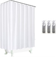 $33  Clawfoot Tub Shower Curtain 180x60 Inch  Whit