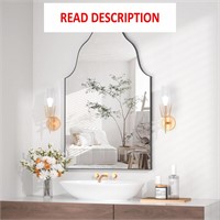 $34  32x20 Black Wood Frame Bathroom Mirror