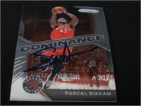 Pascal Siakam signed basketball card COA