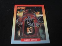 Angus Young AC DC signed collectors card COA