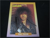 Paul Taylor Winger signed collectors card COA