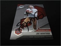 Joe Montana signed football card COA