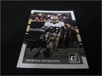 Adrian Peterson signed football card COA