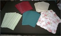 lot of fabric placemats