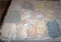 several queen & full size sheet sets