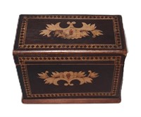 unique inlaid playing card box Miller Furniture Co