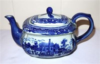 ironstone transferware teapot