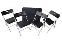 Cosco folding table & 4 folding chairs