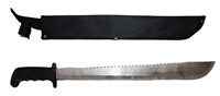 machete w serrated edge & nylon sheath