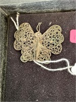 Silver Filigree Butterfly