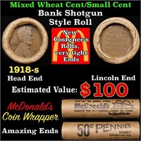 Lincoln Wheat Cent 1c Mixed Roll Orig Brandt McDon